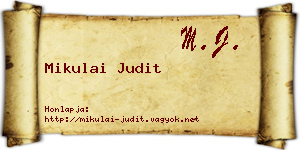 Mikulai Judit névjegykártya